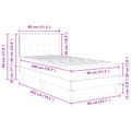 vidaXL Rám postele s matracom s čelnou doskou Modrá 80 x 200 cm Látka