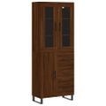 vidaXL Vysoká skrinka hnedý dub 69,5x34x180 cm spracované drevo