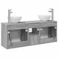 vidaXL Set kabinetov do kúpeľne 3 ks Sivý Sonoma 49,5 x 35 x 63 cm