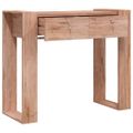 vidaXL Konzolový stolík 90x35x75 cm teakový masív