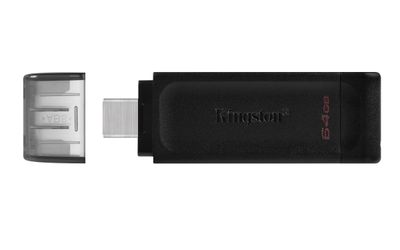 Kingston pendrive 64GB USB-C DT70 čierny