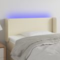 vidaXL Čelo postele krémové 93x16x78/88 cm umelá koža