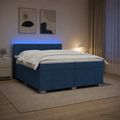 vidaXL Posteľ boxspring s matracom Modrá 200 x 200 cm Látka