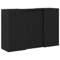 vidaXL Recepčný stôl čierna dub 155x50x103,5 cm kompozitné drevo
