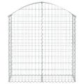 vidaXL Oblúkový gabionový kôš 100x30x100/120 cm pozinkované železo