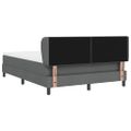 vidaXL Posteľ s pružinovým rámom Tmavo šedá 140 x 190 cm látka