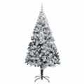 vidaXL Umelý vianočný stromček Biela 240 cm PVC a Oceľ a Plast