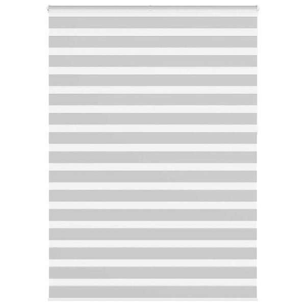 vidaXL Zebrová roleta svetlosivá 155x230 cm šírka látky 150,9 cm polyester