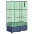vidaXL Záhon s krytom na skleník ratanový vzhľad 80x40x138 cm