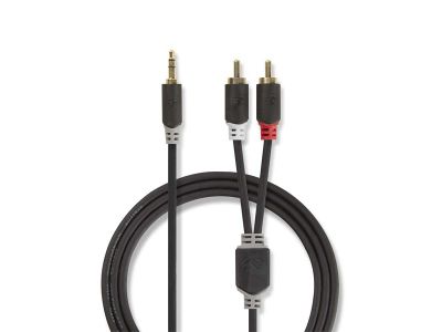 Kábel Jack 3,5mm stereo/2x Cinch 0,5m NEDIS CABW22200AT05