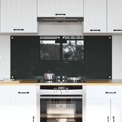 vidaXL Kuchynský obklad 2 pcs Tmavo šedá 70 x 60 cm tvrdené sklo