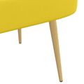 vidaXL čalúnená lavica so spätným opierkom Svetložltá 110 x 60 x 76 cm