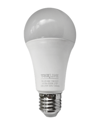 LED žiarovka 15W 1410lm A60 E27 6500K TRIXLINE