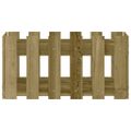 vidaXL Záhradný kvetináč s dizajnom plotu 60x30x30 cm impregn.borovica