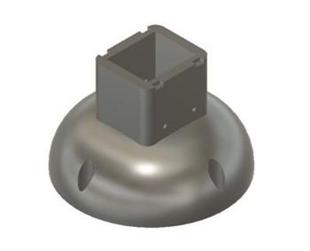 Držiak/stojan pre kamery Tapo C500/C510W/C520WS na stenu a strop, biely s krytkou káblov