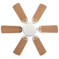 vidaXL Ozdobný stropný ventilátor s osvetlením, 82 cm bledohnedý