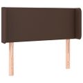 vidaXL Čelo postele so záhybmi hnedé 93x16x78/88 cm umelá koža
