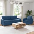 vidaXL Sada pohoviek 2 ks Modrá Látka