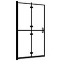 vidaXL Skladací sprchový kút ESG 80x140 cm čierny