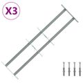 vidaXL Bezpečnostná mreža na okná s 2 priečkami 3 ks 630-1140 mm