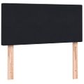 vidaXL Posteľný rám boxspring s matracom a LED čierny 90x220 cm zamat