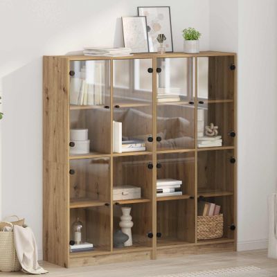 vidaXL Highboard 2 pcs Remeselný dub 68 x 37 x 142 cm Kompozitné drevo