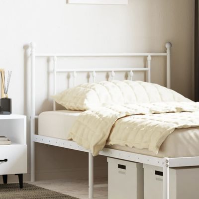 vidaXL Kovové náhradné čelo postele biele 107 cm