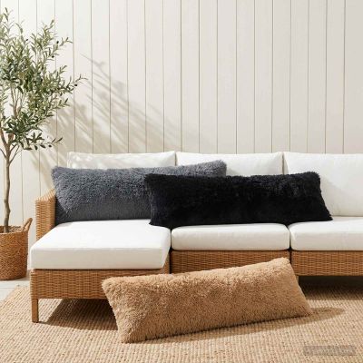 vidaXL Podložka s vankúšom HEERLEN Sivohnedá 40 x 145 cm PV fleece