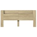 vidaXL Skrinka na čelo postele s LED dub sonoma 220x16,5x103,5 cm