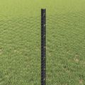 vidaXL Hexagonálny plot s stĺpom 25 x 0,8 m PVC potiahnutá oceľ Sivá