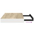 vidaXL Plávajúca nástenná polica dubová a biela 50x23,5x3,8 cm MDF