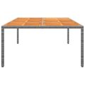 vidaXL Záhradný stôl 200x150x75 cm akáciové drevo a polyratan sivý
