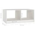 vidaXL Konferenčný stolík biely 75x50x33,5 cm borovicový masív