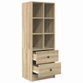 vidaXL Highboard so zásuvkou Sonoma dub 45,5 x 34 x 127 cm