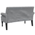 vidaXL Lavička s operadlom svetlosivá 120x62x75,5 cm látka