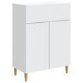 vidaXL Servírovacia skriňa Biela 66 x 34,5 x 90 cm Kompozitné drevo