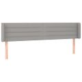 vidaXL Čelo postele s LED bledosivé 203x16x78/88 cm látka