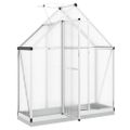 vidaXL Skleník so základovým rámom strieborný 169x58x202 cm hliník