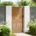 vidaXL Záhradná brána 85x200 cm, oceľ Corten, dizajn s trávou
