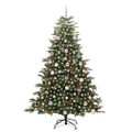 vidaXL Umelý vianočný stromček Zelená 180 cm PVC, kov a plast