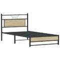 vidaXL Posteľný rám bez matraca dub sonoma 107x203 cm kompozitné drevo
