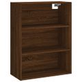vidaXL Vysoká skrinka hnedý dub 69,5x32,5x180 cm kompozitné drevo