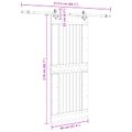 vidaXL Posuvné dvere NARVIK Prírodná a čierna 95 x 210 cm (213,5 cm)