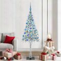 vidaXL Vianočný stromček s 300 LED-i Biela 180 cm PE a oceľ