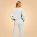 Dámska mikina Cropped Bliss Grey - BeastPink