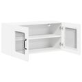 vidaXL Nástenný sklenený kabinet LUCCA Biela 80 x 31 x 40 cm