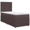 vidaXL Posteľ boxspring s matracom Tmavohnedá 100 x 200 cm Látka