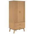 vidaXL Šatník OLDEN, hnedý 76,5x53x172 cm, borovicový masív