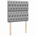 vidaXL Osmanský rám postele s matracom svetlosivá 100x200 cm látka