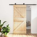 vidaXL Posuvné dvere 95 x 210 cm Masívne borovicové drevo (neupravené)